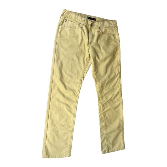 Vintage G by Guess Yellow Korbin Slim Fit Limonchelli Jeans 90s' Size US 31 Used - Picture 1 of 11